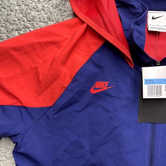 Nike USA Soccer Full Zip Windbreaker Jacket M Olympic Exclusive Giant Swoosh - Picture 3 of 14